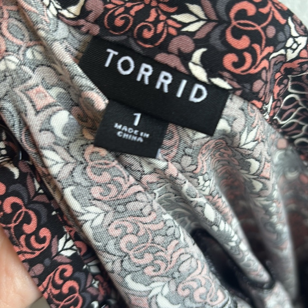 Torrid Mini Challis Sleeveless Medallion Print Sundress Spaghetti Strap Dress 1 - Picture 6 of 7